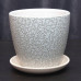 Горшок для цветов керамический с поддоном крокус маджента бел.N1 11см
