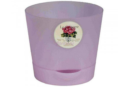 Горшок для цветов пластиковый с поддоном «ORCHID» 1,4л (розовый)