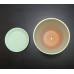 Горшок для цветов керамический с поддоном Перламутр бутон салат. 15см  РС 58/2