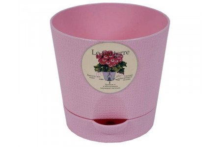 Горшок для цветов пластиковый с поддоном «Le parterre» 0,7л (розовый)