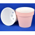 Кашпо без поддона пластиковое двойное Протея 2,3л (розовый-белый)                        