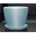 Горшки для цветов керамические в комплекте «Кассандра металлик» из 4-х шт (голубой)