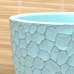 Горшок для цветов керамический с поддоном бутон манго бирюза N2 d14см